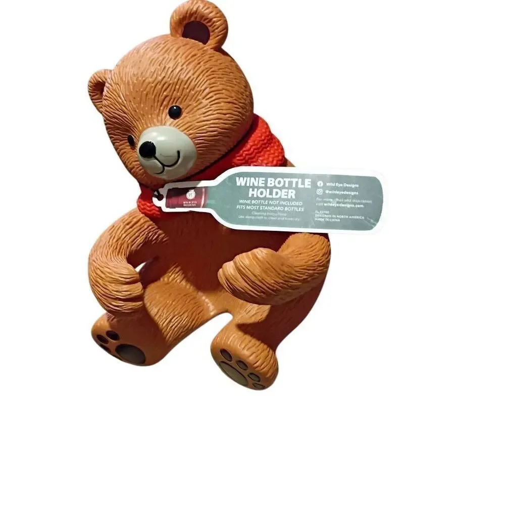 Wild Eye Designs Teddy Bear Wine Holder NWT